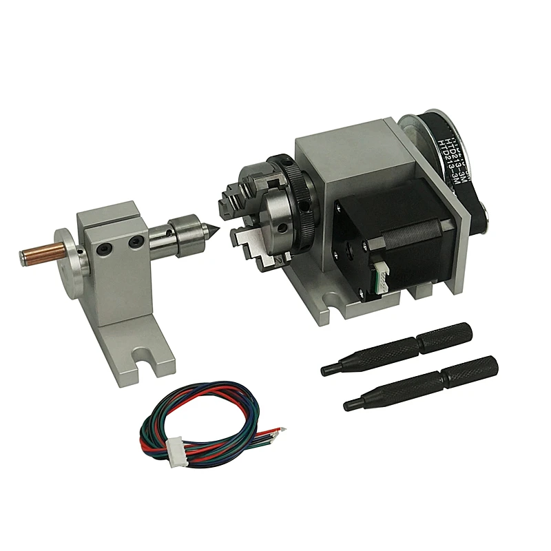 CNC 4th Rotary Axis with Chuck 50mm tailstock and 42/57/86 TB6600 stepper motor driver | Инструменты
