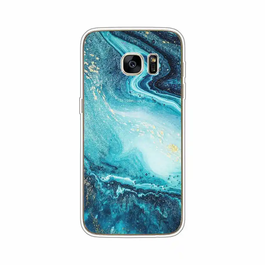 Силиконовый чехол для Samsung Galaxy S7 Edge с узором мягкий телефона из ТПУ S 7 задняя