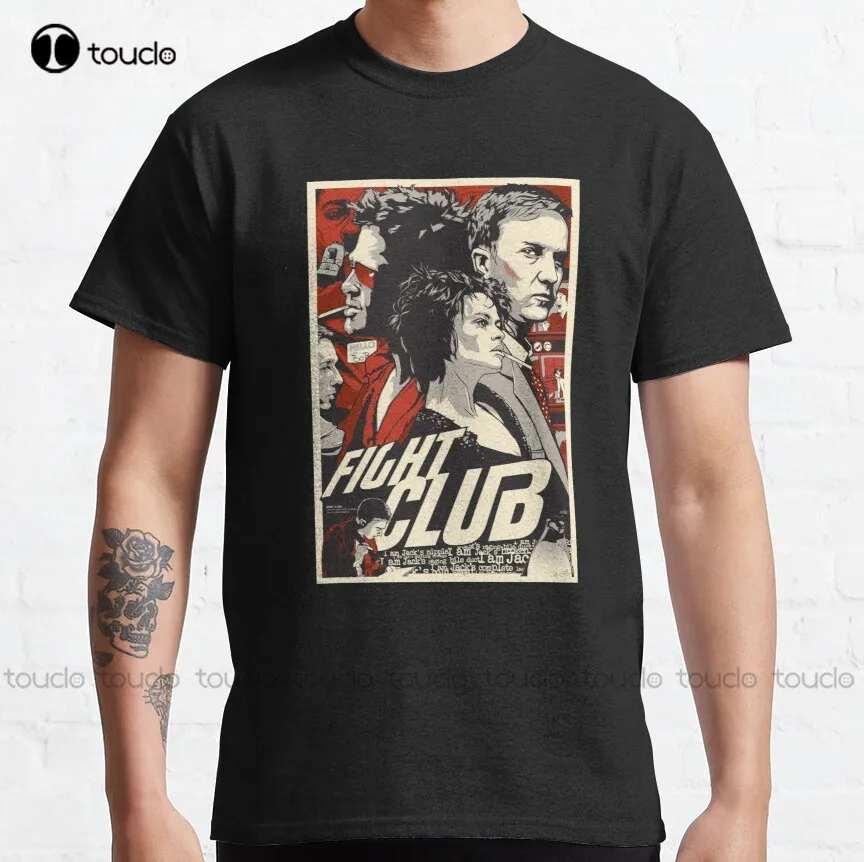 

Fight Club tarantino brad pitt movie cinema Classic T-Shirt funny shirts Custom aldult Teen unisex digital printing xs-5xl