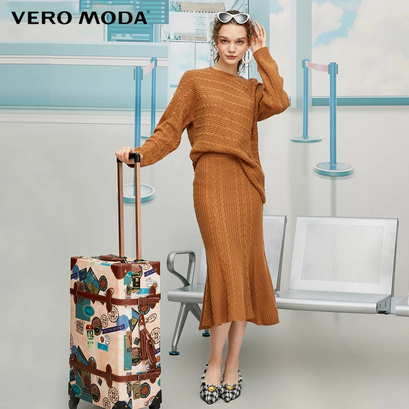 Vero Moda зимний женский шерсти свитер юбка | 319446528|Женские платья|