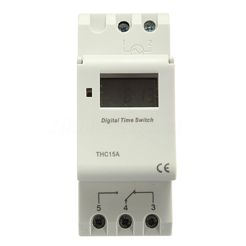 Новый DIN рейка реле времени цифровой ЖК-дисплей питания программируемый таймер DC