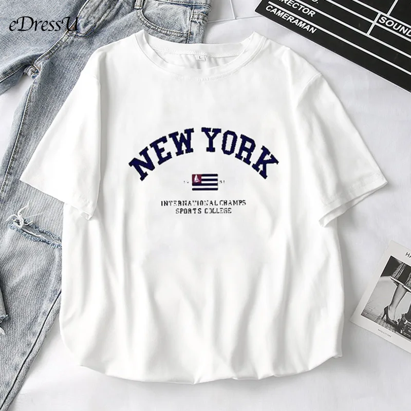 2020 женская футболка Белые Простые Летние футболки с коротким рукавом топы
