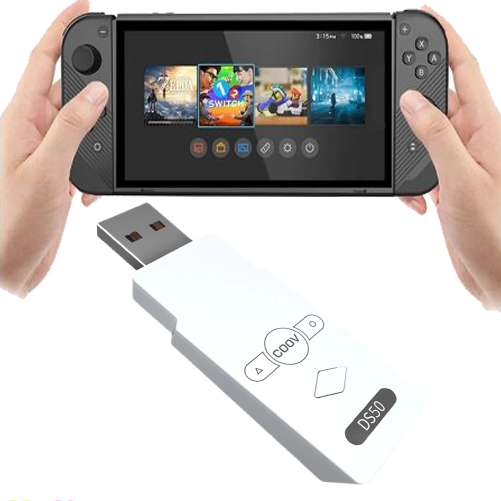 Беспроводной Bluetooth-адаптер конвертер Coov DS50 для Nintendo Switch PS4 PS5 X-box один ПК