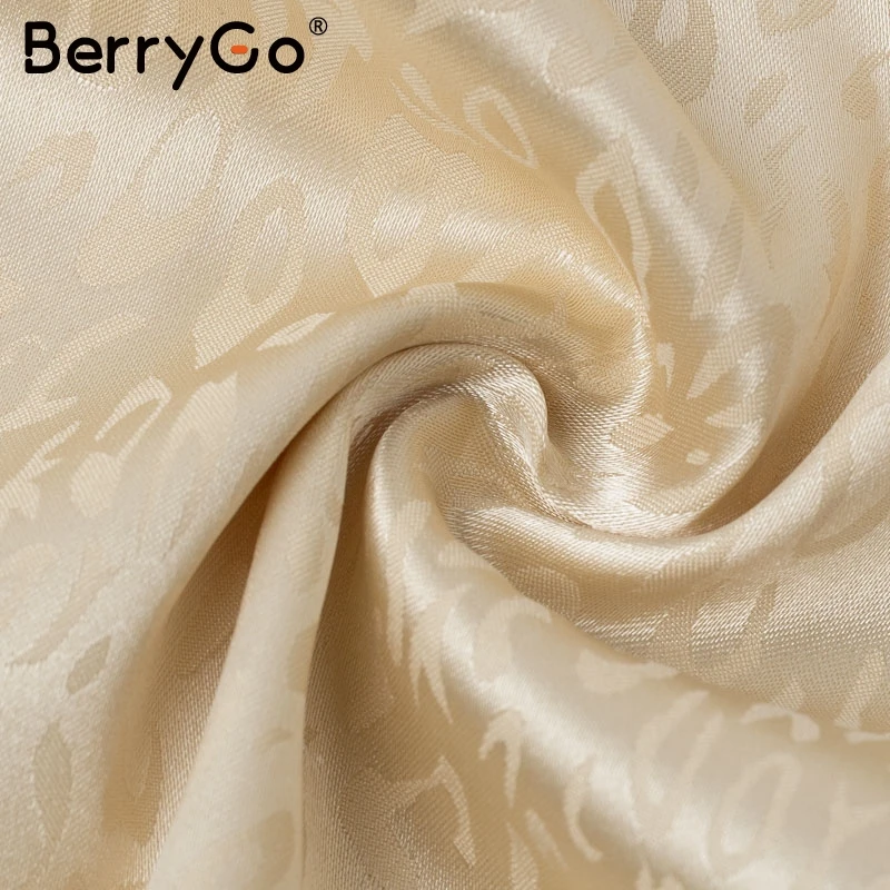 BerryGo осень зима Пышный рукав пояс женские сексуальные блузки v-образный вырез с принтом женская блузка элегантное для вечеринки и клуба женский топ