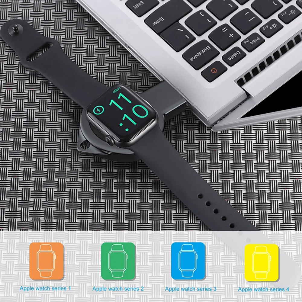 USB Портативный Беспроводное зарядное мини-устройство для наручных часов Apple Watch 4/3/2/1 серии Qi Беспроводной Магнитный зарядный кабель для Apple Watch, версии Быстрый USB Зарядное устройство