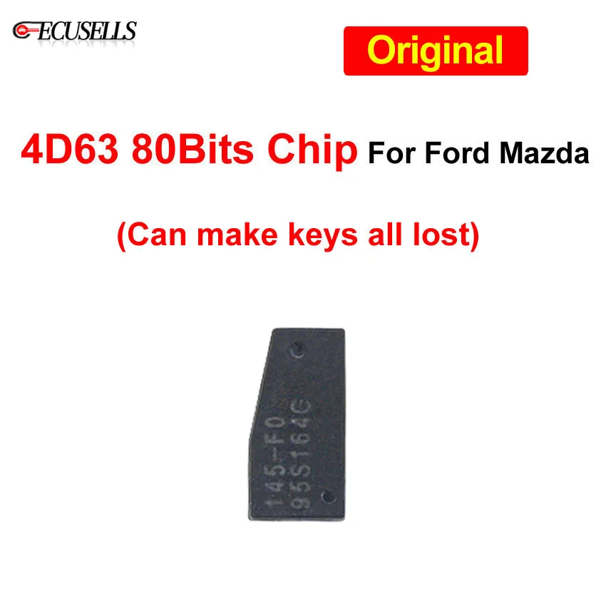 Оригинальный чип ключ для автомобиля 4D63 80 бит 4D 63 Ford и Mazda может зажечь ключи|Ключ