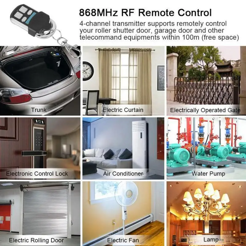 Универсальный пульт дистанционного управления Управление 868 МГц 4 канала
