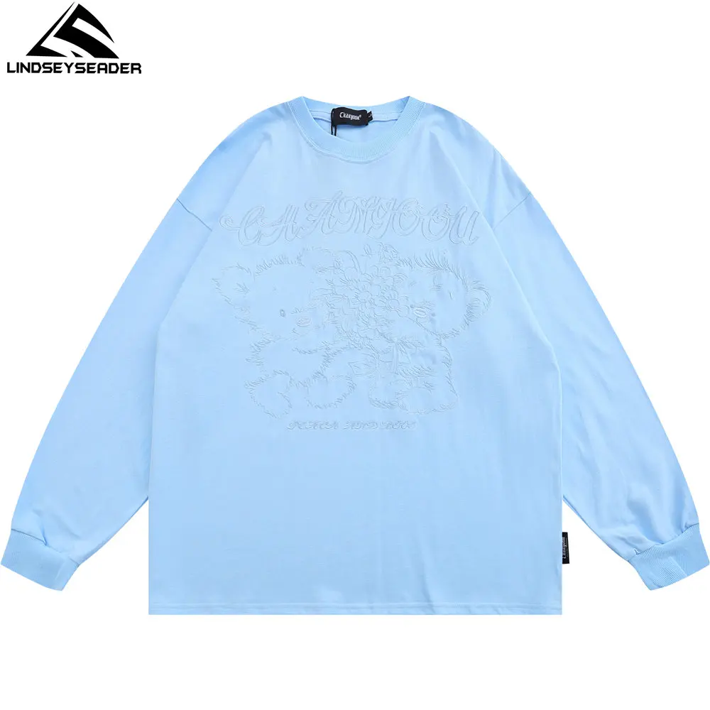 

Autumn Tops Men's T-shirt Anime Girl Printed Hip Hop Oversized Streetwear Harajuku Full Sleeve T Shirt Cotton Tops Men Clothing