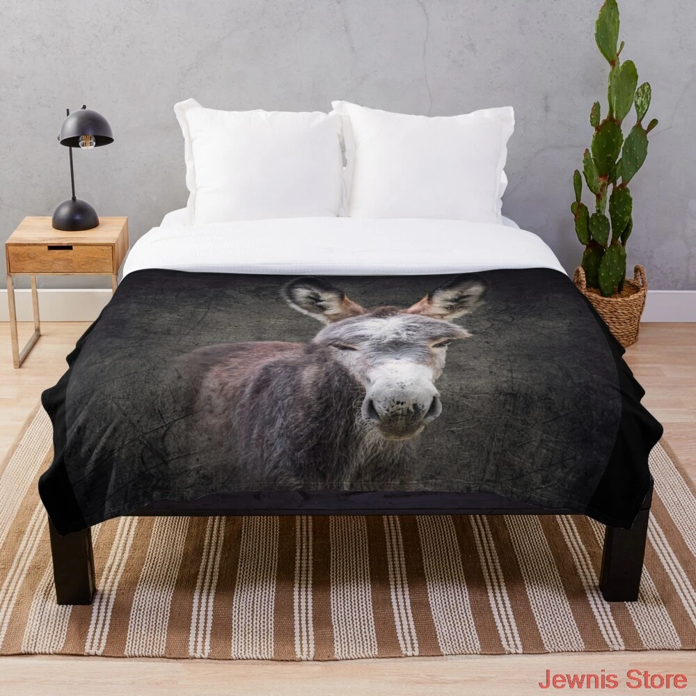 

Donkey foal Mattheo Throw Blanket Soft Cozy Throw Lightweight MicroFleece Sofa All Season Living Room/Bedroom Warm Blanket