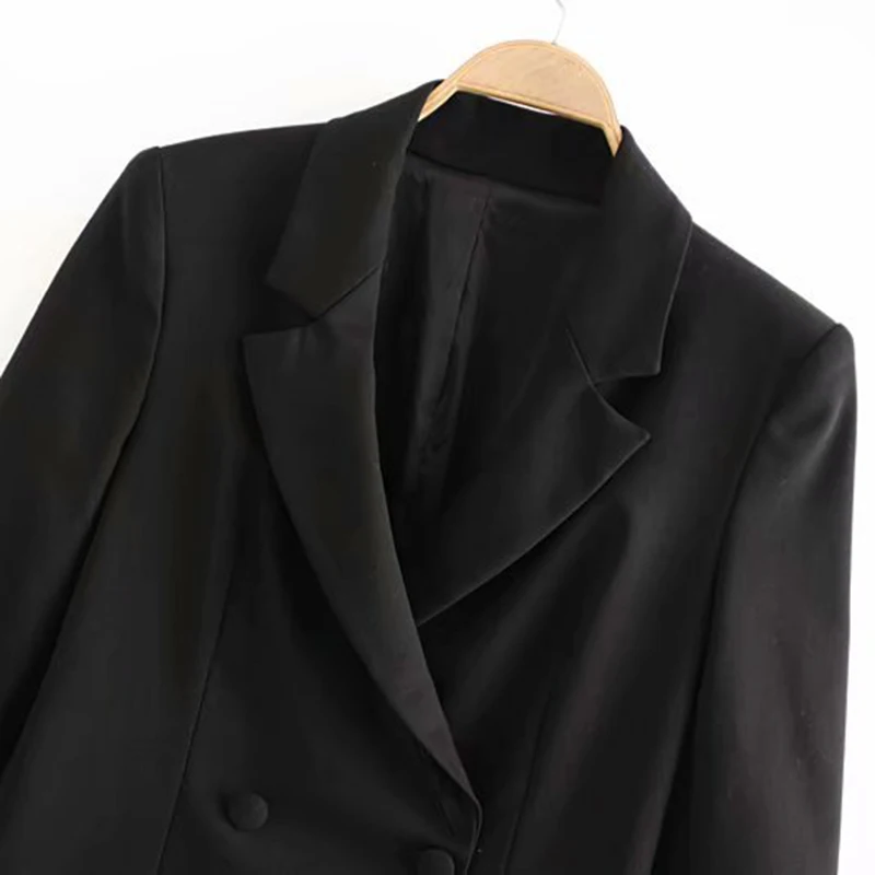 2019 Блейзер Мини платье для женщин Za модная одежда отложной воротник с длинным