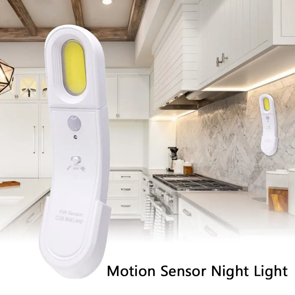 

Ночной светильник COB LED с датчиком движения, портативный, холодный белый, портативный, беспроводной, USB зарядка, вращающийся настенный светил...