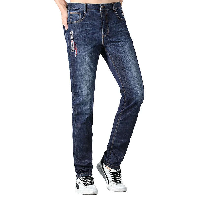 Bruce&Shark New Summer Men Jeans Stretch Cotton Straight Style Casual  Fashion Denim Jeans men's pants Super Quality big size 42