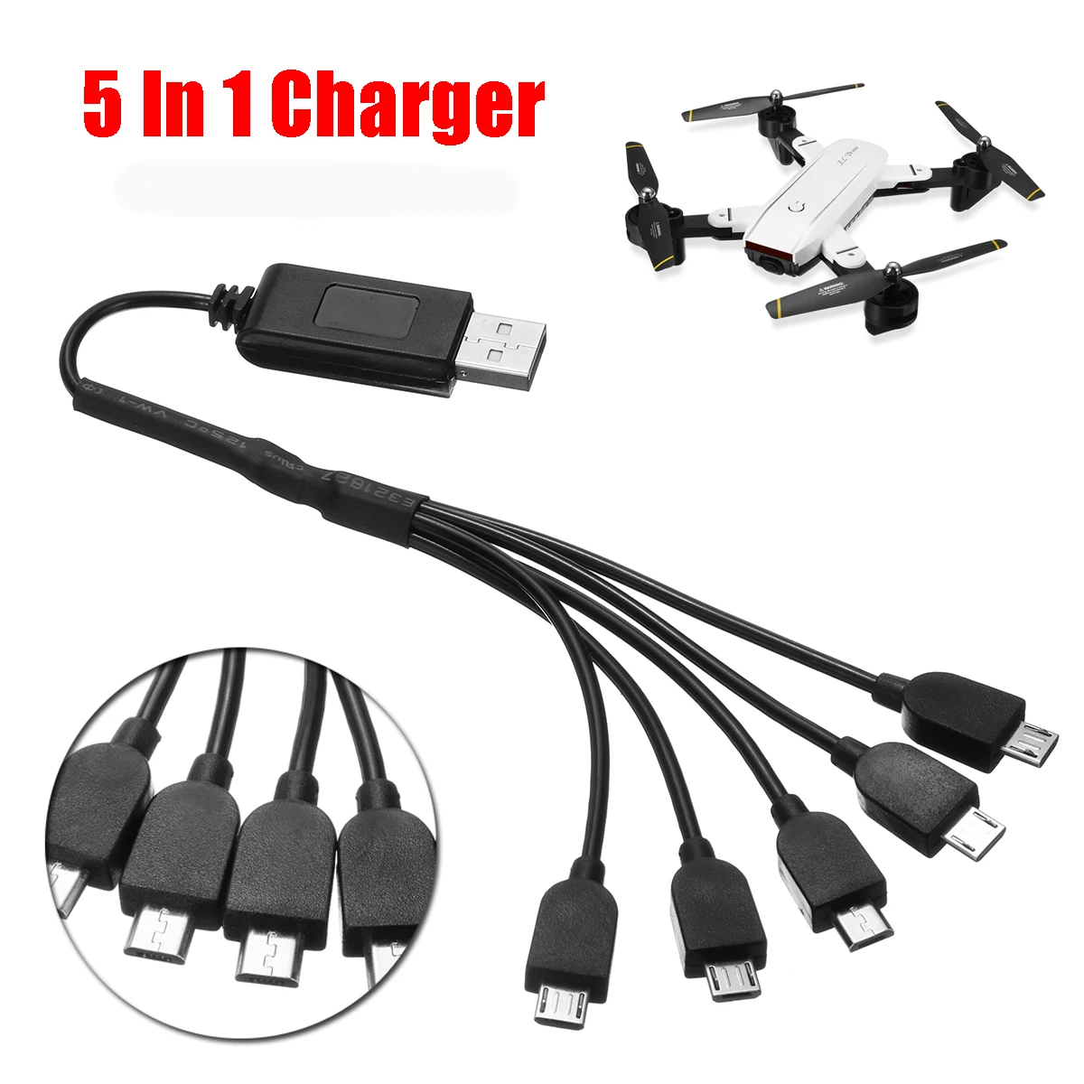 5 в 1 Usb кабель для зарядки аккумуляторов|Детали и аксессуары| |