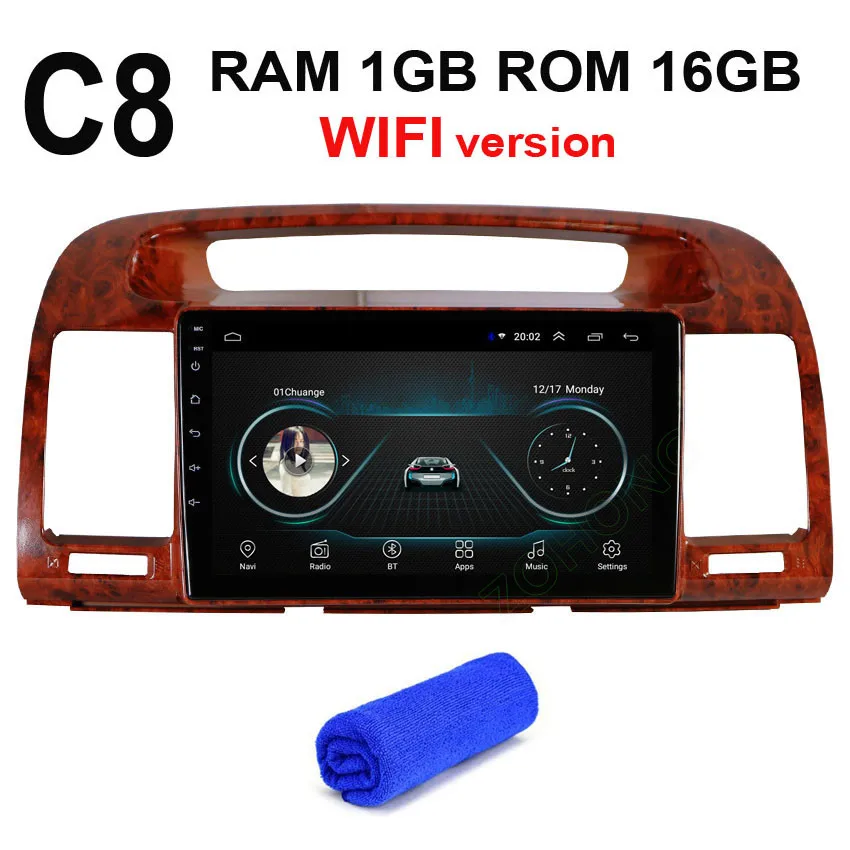 tree C8 GPS 4G 2+ 32Gb 2.5D дерево цвет для Toyota Camry V30 2002-2006 Android автомобильный мультимедийный плеер авторадио автомобильный радиоприемник с навигацией GPS wifi - Цвет: tree C8 GPS