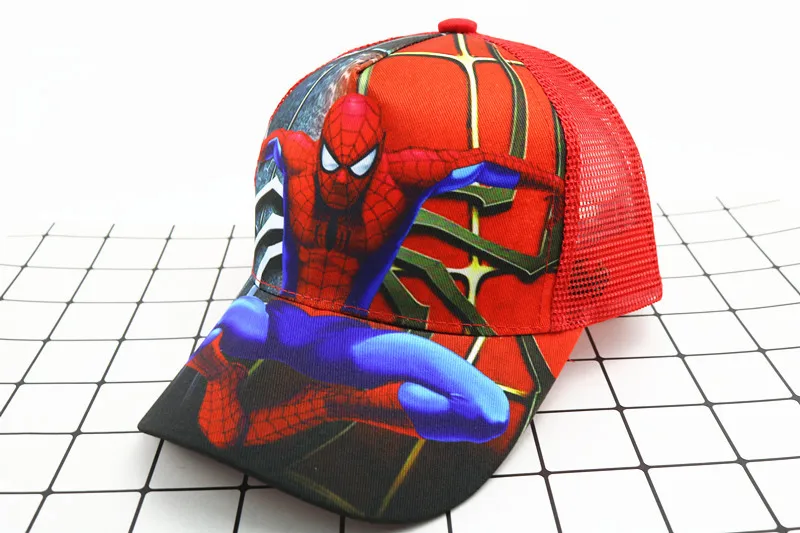 6 39 цветов, шапки для маленьких мальчиков и девочек, SPIDER-MAN хлопковая детская бейсбольная кепка с вышитыми героями мультфильмов, Кепка в стиле хип-хоп для мальчиков и девочек, бейсболка - Цвет: 6