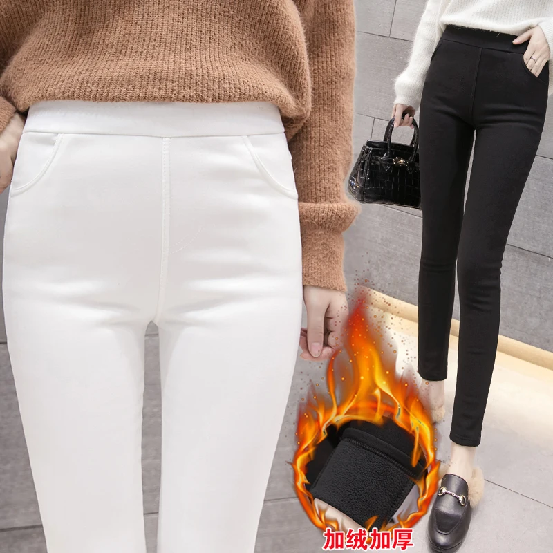 Женские вельветовые брюки add теплые эластичные облегающие брюки-карандаш