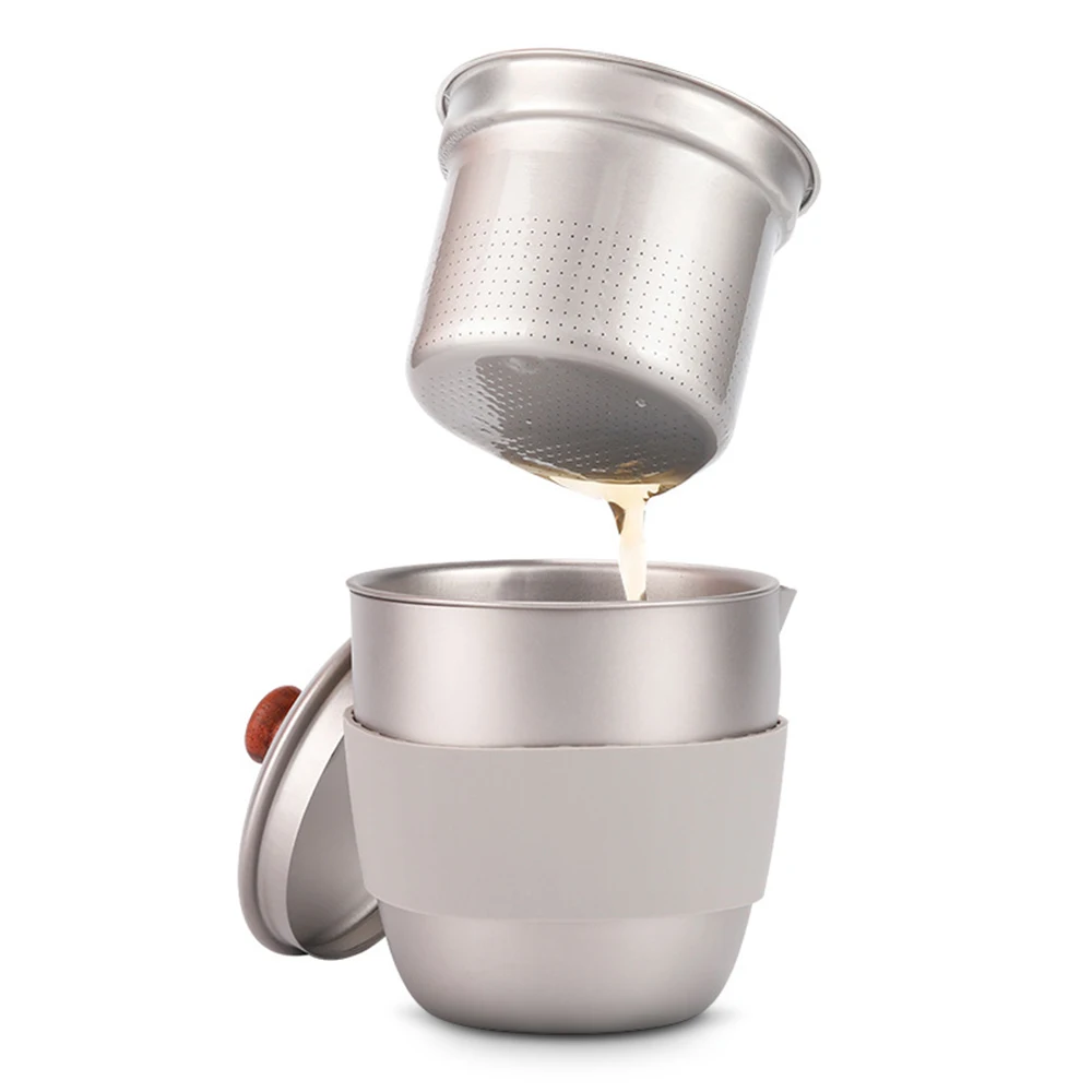 300 мл открытый кемпинговый чайник для чая тем самым позволяя зернам раскрыться