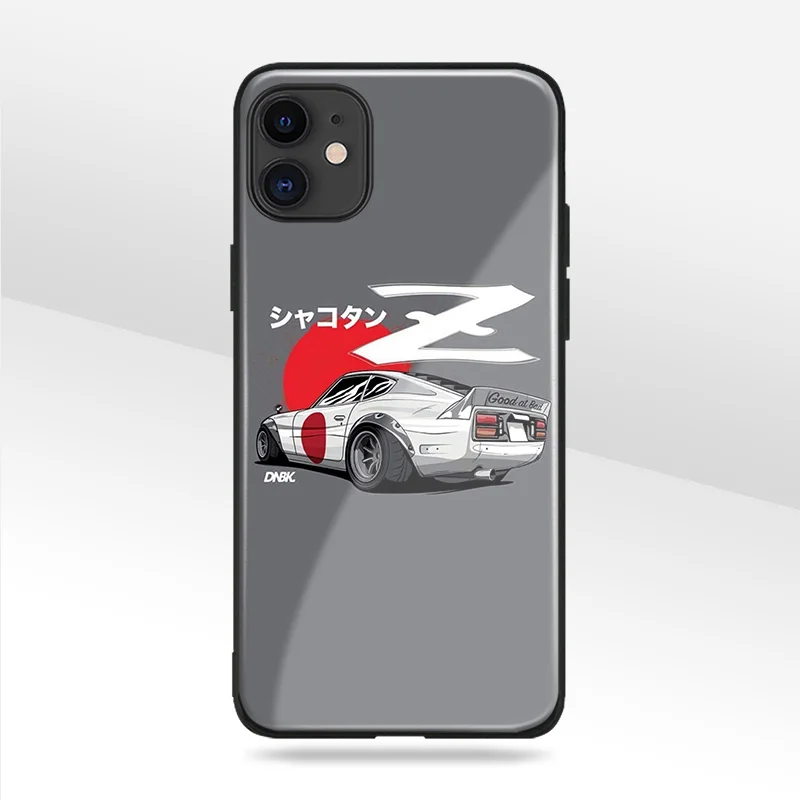 Datsun 240z Car Art Glass Soft Silicone Phone Case FOR IPhone SE 6s 7 8 Plus X XR XS 11 12 Mini Pro Max Sumsung Cover Shell