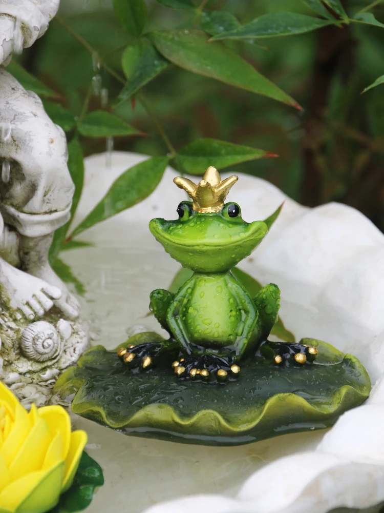 Полимерная плавающая статуя лягушки креативная планшетория наружный Садовый