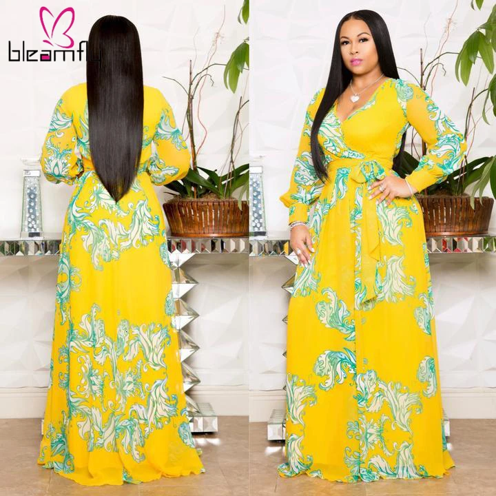 2019 женское осеннее платье бодикон с цветочным принтом длинное макси сексуальные