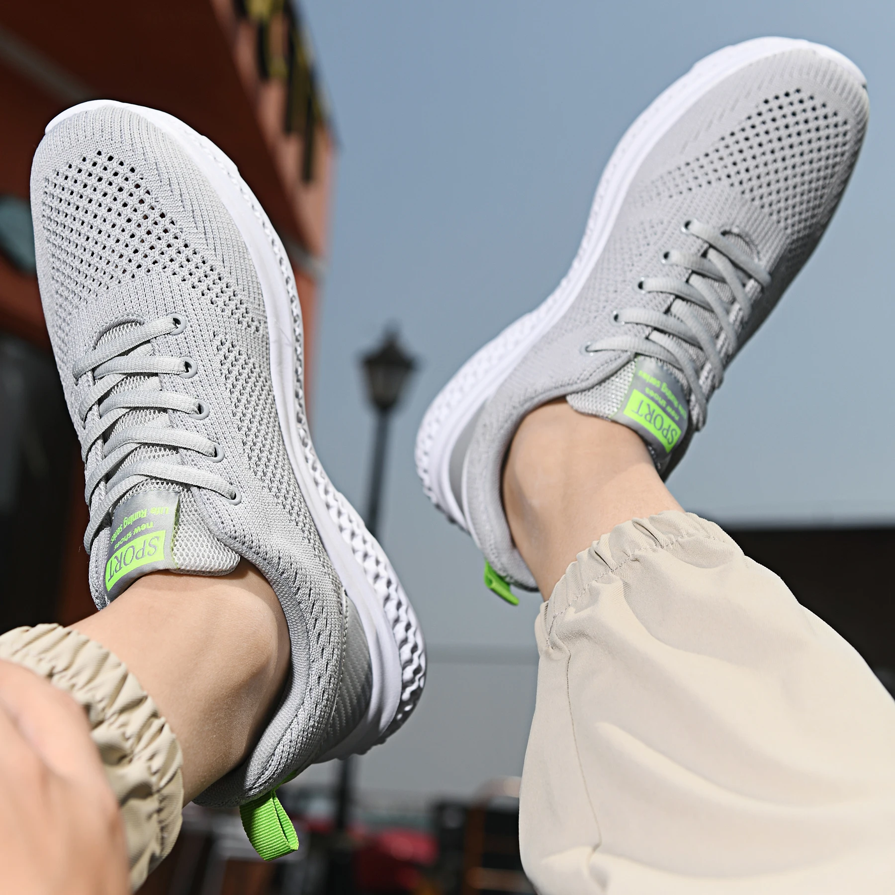 

Fashion Men Sneakers Mesh Casual Shoes Lac-up Mens Walking Shoes Lightweight Vulcanize Shoes Walking Sneakers Zapatillas Hombre