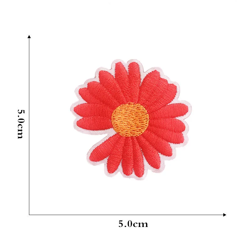 

Patch DIY Little Daisy Embroidered Cloth Stickers Stylish Bag Decorative Applique Children's Hair Accessories Iron on Patches