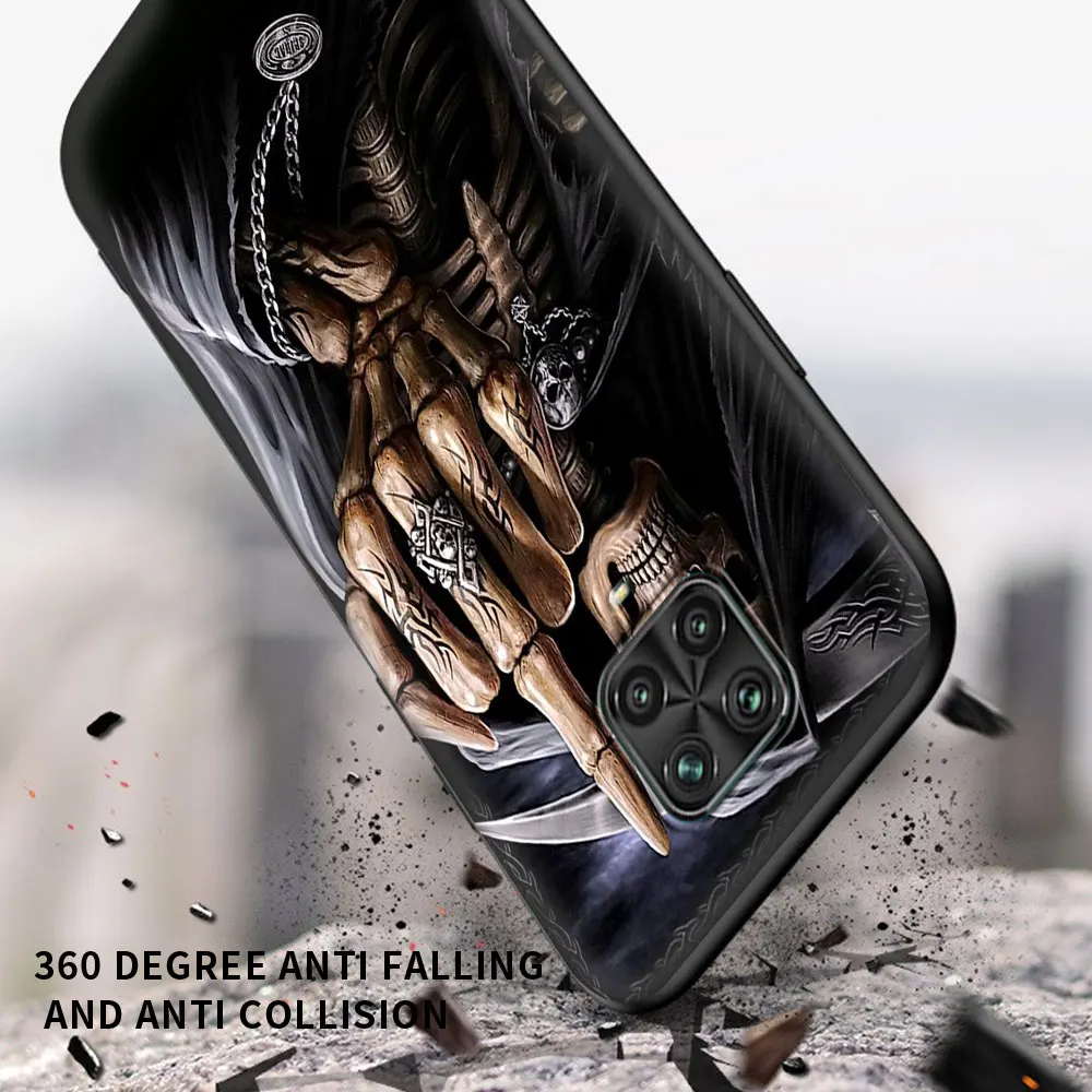 grim reaper skull case for xiaomi redmi note 10 9 11pro 9s 8 7 8t 9t soft back phone cover 9a 9c 8a 7a k40 silicone funda shell free global shipping