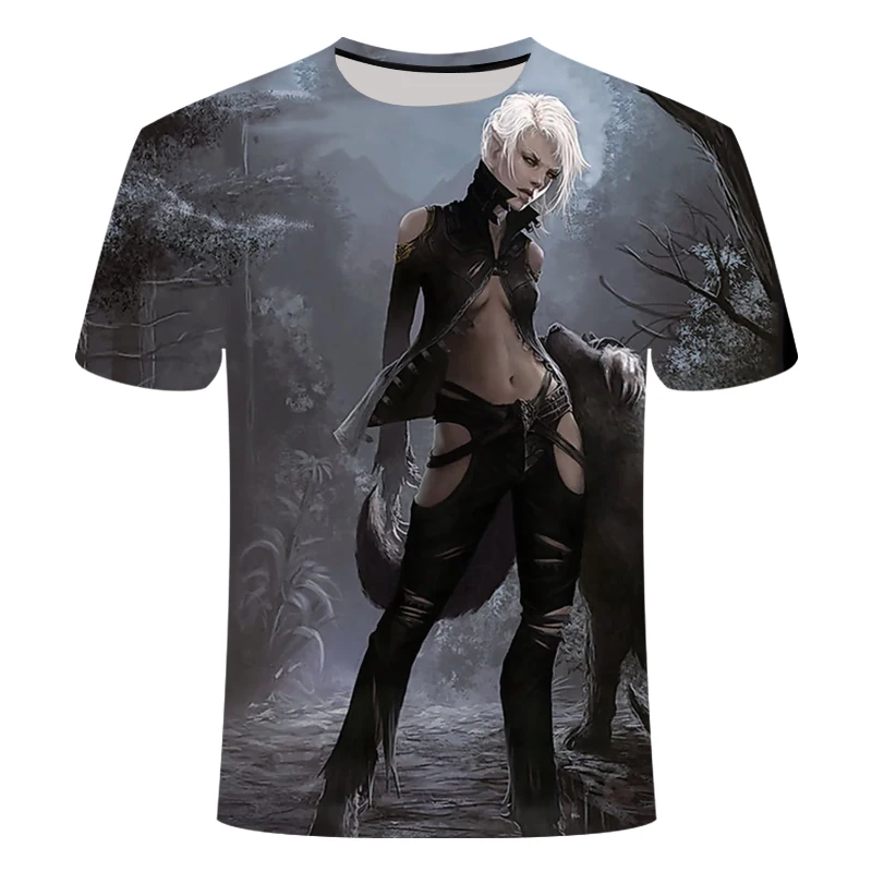 Футболка с 3D принтом волка Повседневная Толстовка уличная одежда для хип хопа