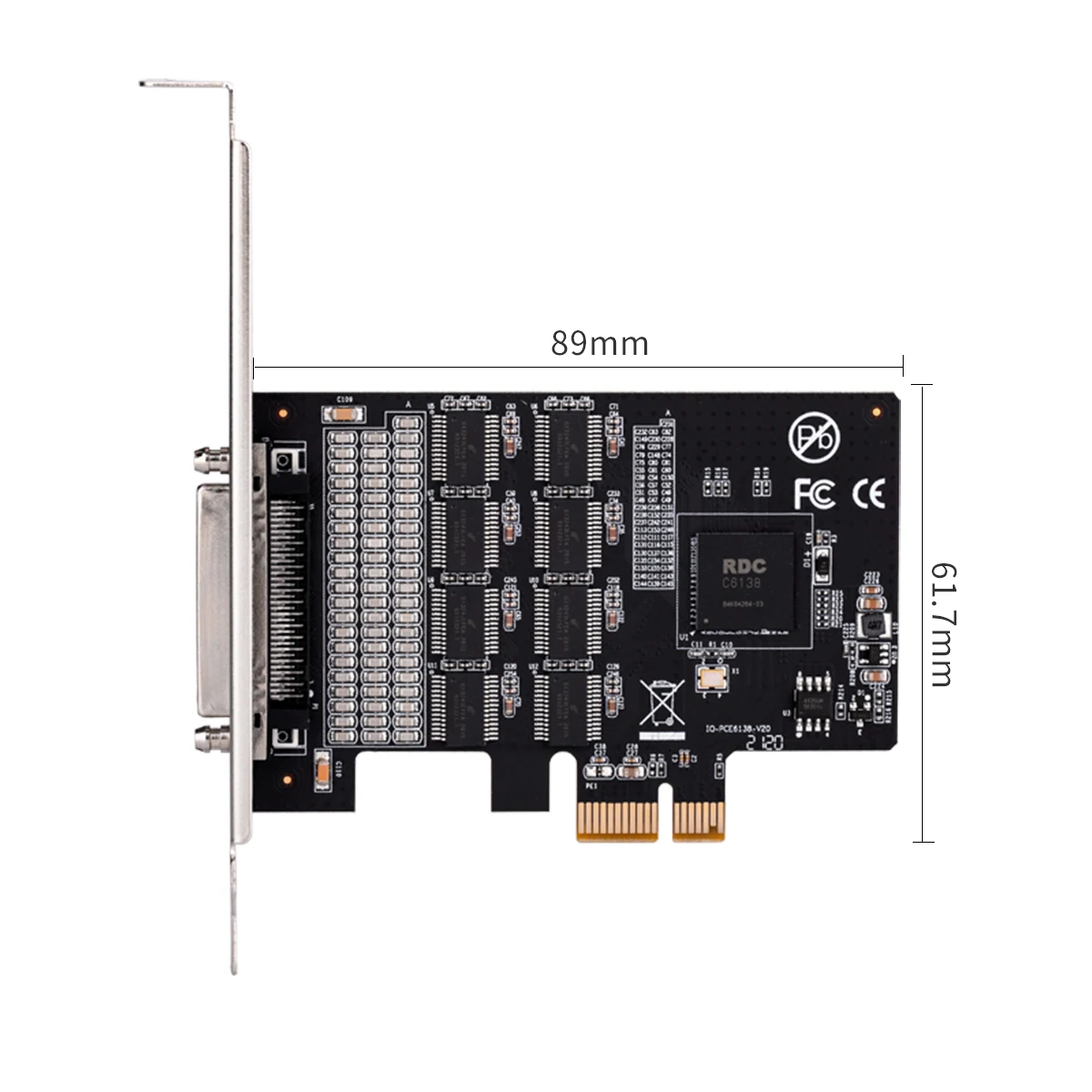 iocrest pcie 8 портов rs232 db9 последовательн