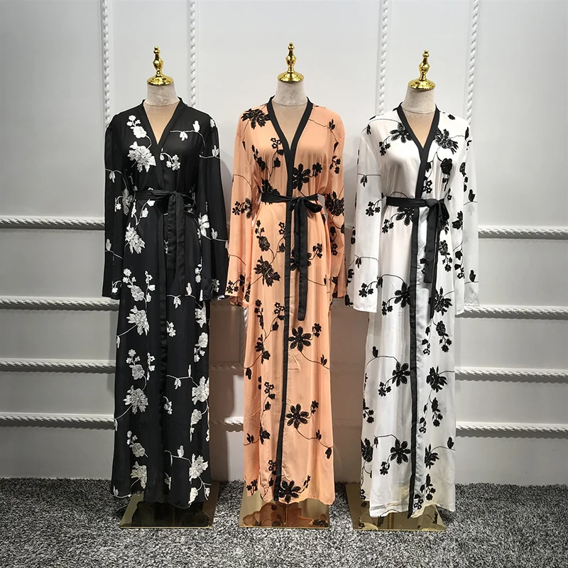 Шифоновое кимоно Дубай Abaya мусульманский хиджаб женское платье Женский кафтан