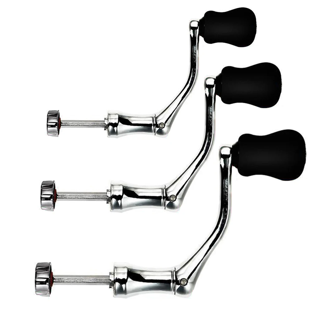 

Universal Spinning Reel Handle Metal Fishing Spinning Reel Handle Replacement Parts with Plastic Rotatable Grip Knob