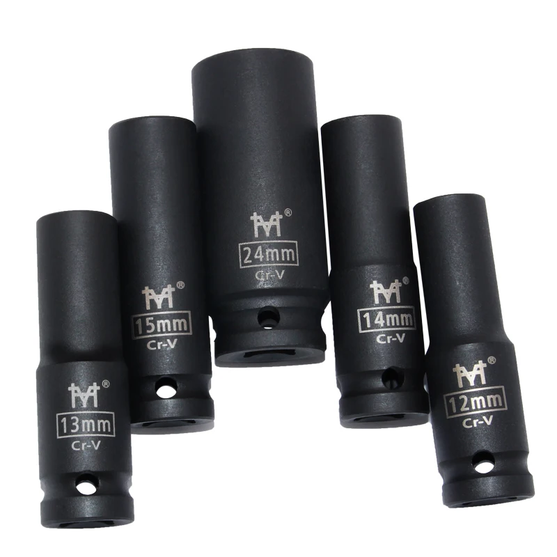 

1/2" Inch Drive Deep Impact Sockets Metric Air Pneumatic Socket Wrench Head 10-38mm Standard Durable Car Auto Truck Repair Tools