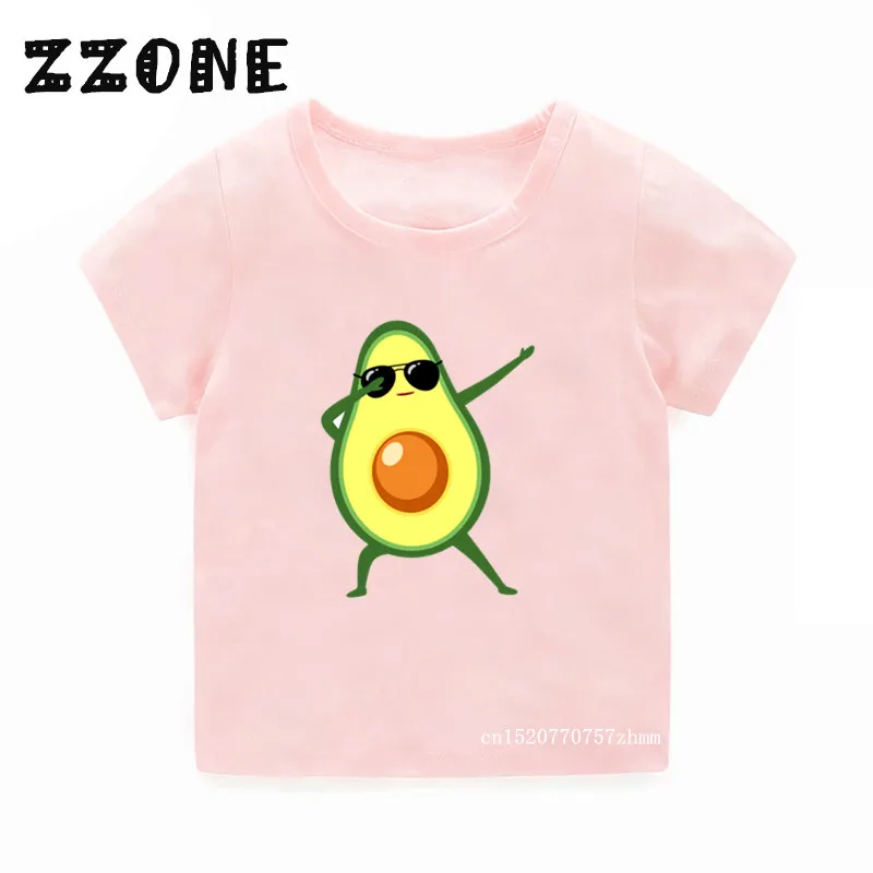 Детская футболка с принтом авокадо повседневные топы короткими рукавами для
