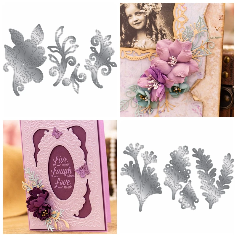 Цветочный лист смешанные типы форм винтажные металлические режущие штампы для