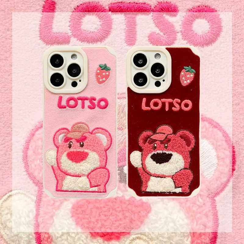 

Новинка, мягкий силиконовый чехол для телефона с вышивкой из мультфильма «диснеевские мультфильмы» ярко-розового цвета для iPhone 13 Pro Max 11 12 Pro ...