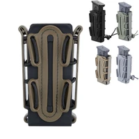 tactical single rifle pistol mag pouch soft shell adjustable open top magazine pouch pocket with molle buckle belt accessory box