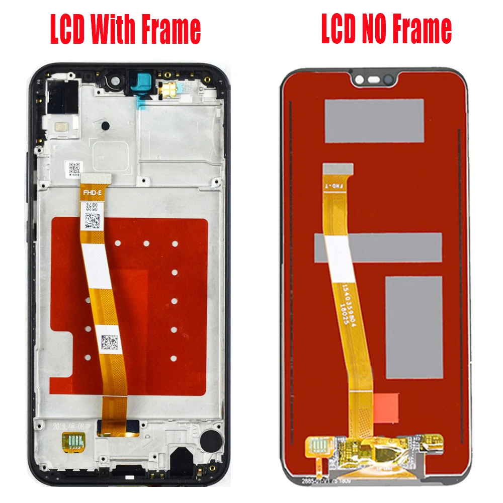 

For HUAWEI P20 Lite ANE LX1 LX2 LX3 LX2J AL00 L23 LCD screen assembly with front case touch glass, original Black Blue Golde