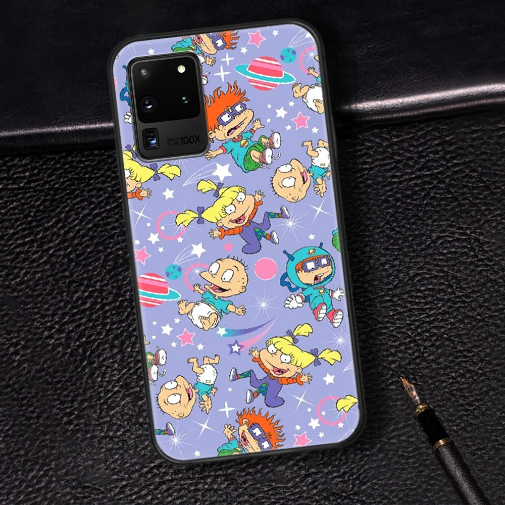 

Funny Rugrat Cartoon Phone Case Cover Hull For Samsung Galaxy S 6 7 8 9 10 e 20 Edge Note 8 9 10 Plus black Prime Pretty Bumper