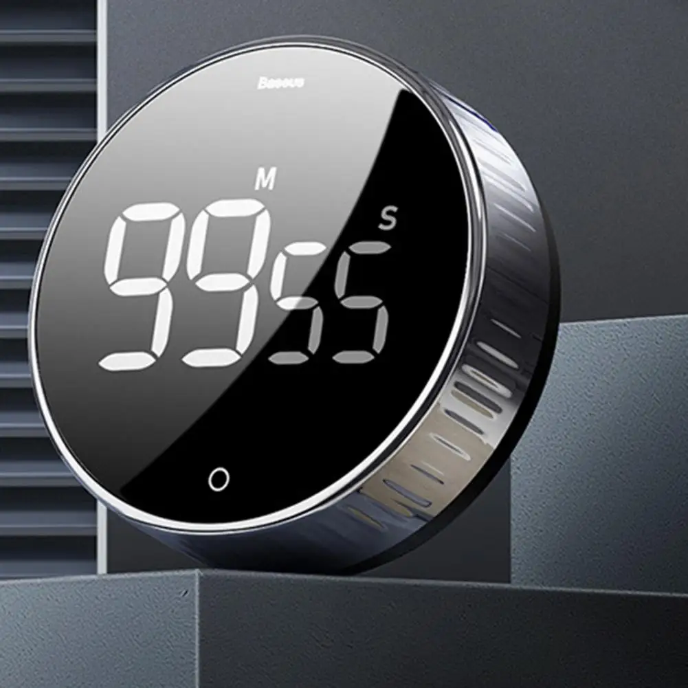 Вращающийся магнитный цифровой таймер для кухни приготовления пищи душа учебы