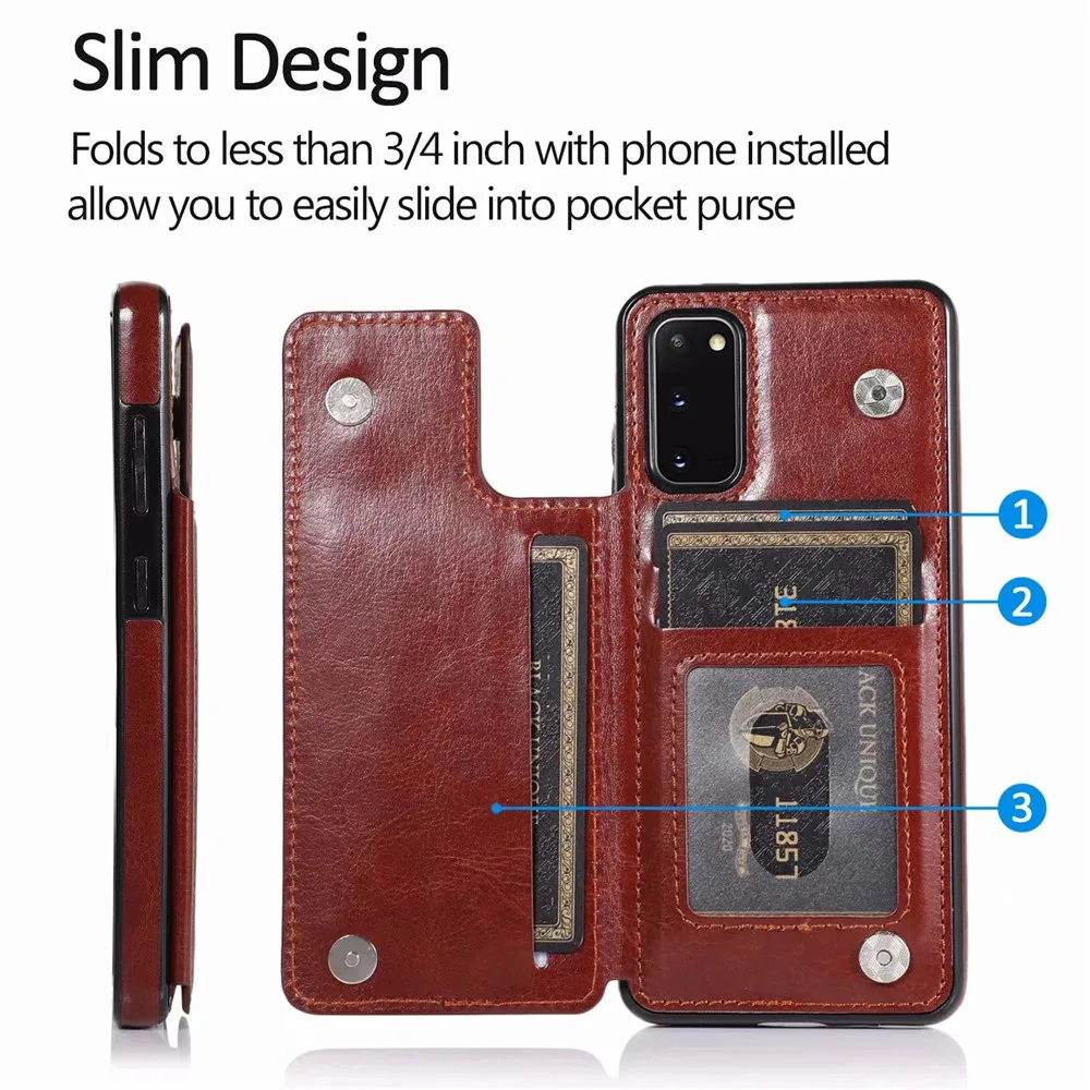 

5PCS Lot Wholesale PU Leather Wallet Mobile Phone Case For Apple Iphone 5 6 7 8 11 XS Card Pocket Protector shockproof Cover