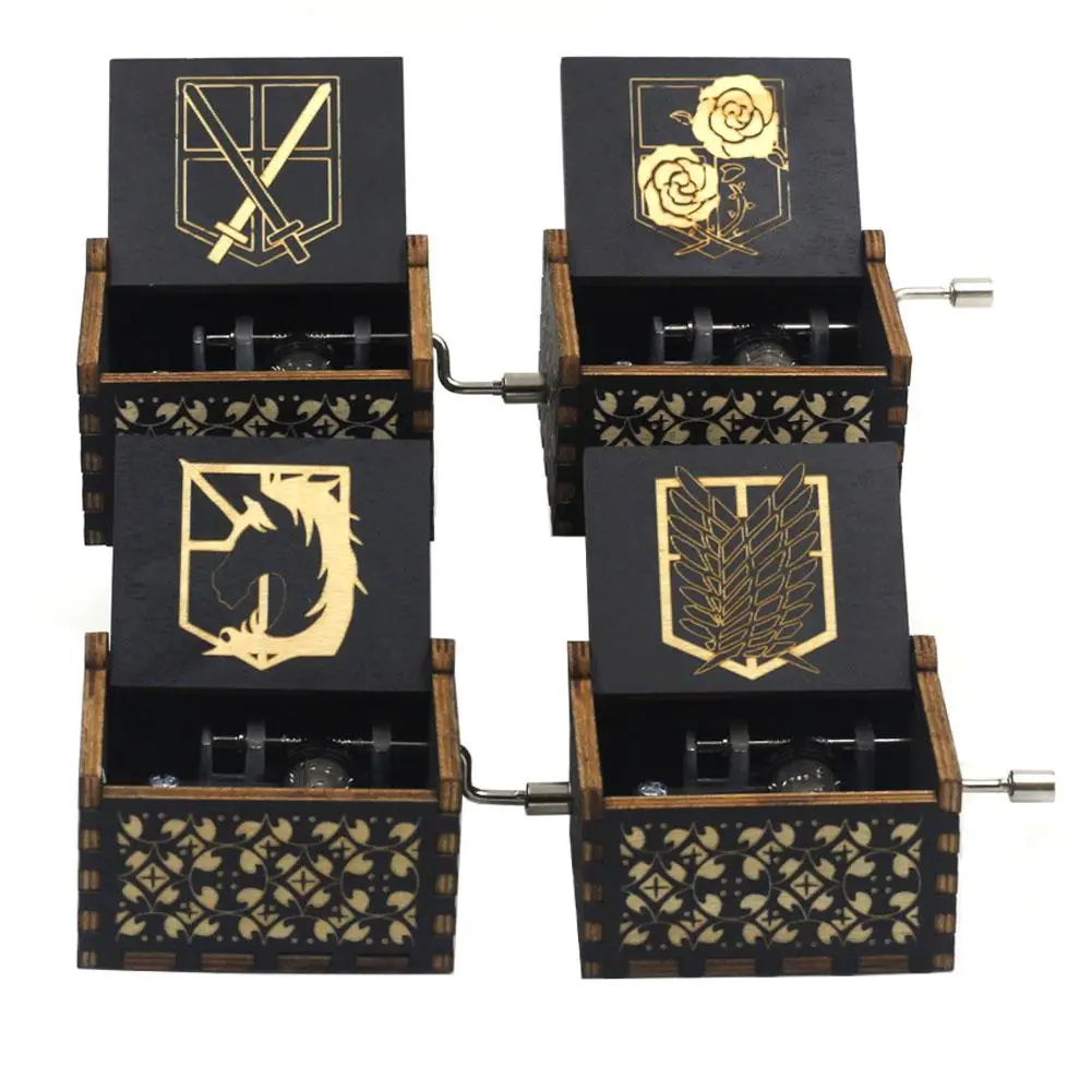 

Attack giant hand-cranked music box stationed corps children's toy birthday gift Halloween Christmas gift music box