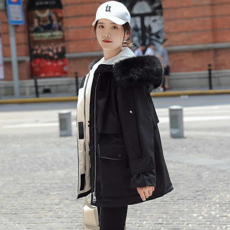 Новый стиль Лидер продаж зимняя Модная элегантная пуховая куртка в Корейском