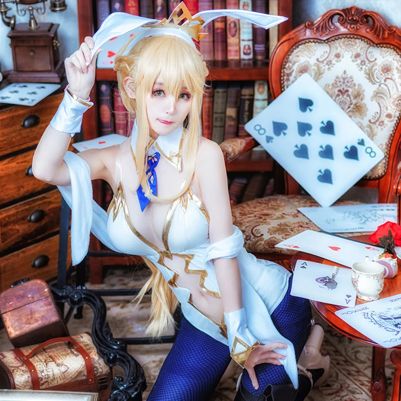 

2020 New Game Fate/Grand Order Saber Arutoria Pendoragon Up Costume Game Fate Cosplay Saber Cosplay Bunny Girl Costume Women