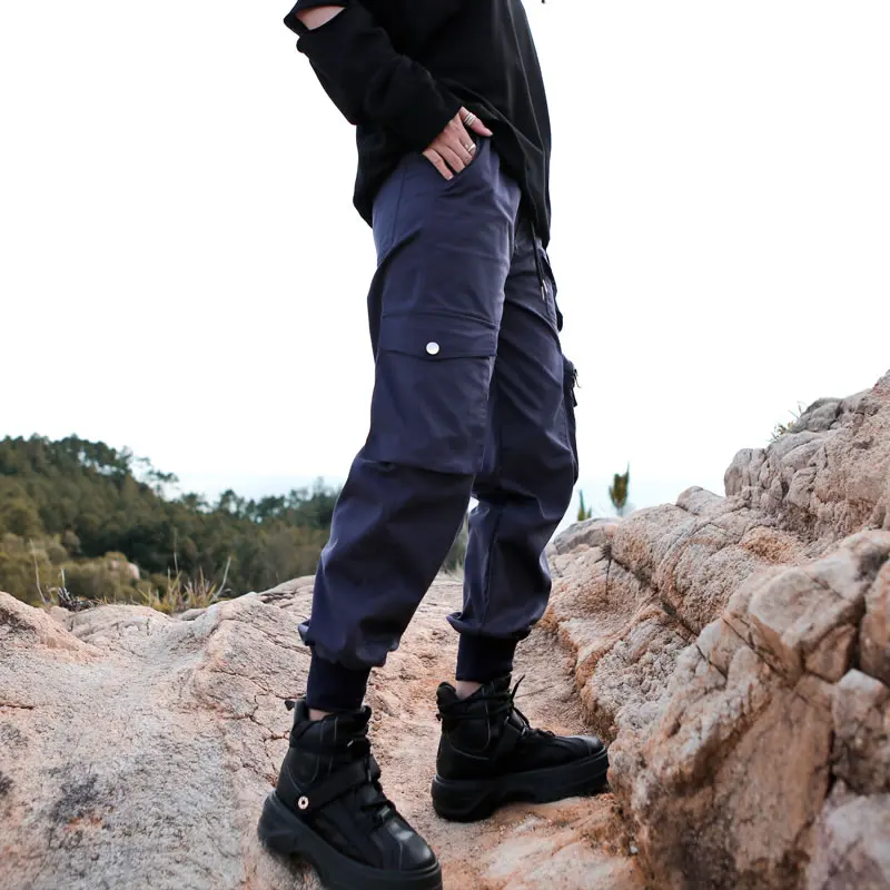 Брюки-карго XITAO тонкие свободные брюки-карго с карманами в стиле сафари