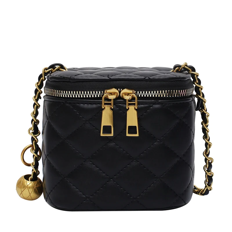 

Bag Lattice Crossbody Square Box 2021 Fashion New High-quality PU Leather Women's Designer Handbag Chain Shoulder Messenger Bag