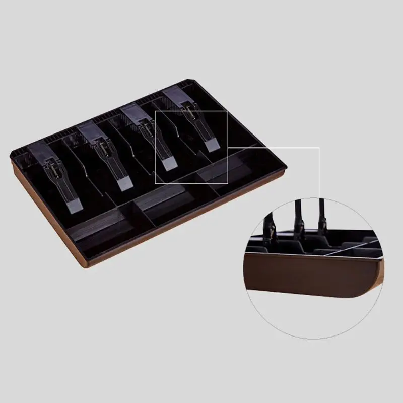 Домашний рынок черный пластиковый ящик для хранения монет денег лоток купюр