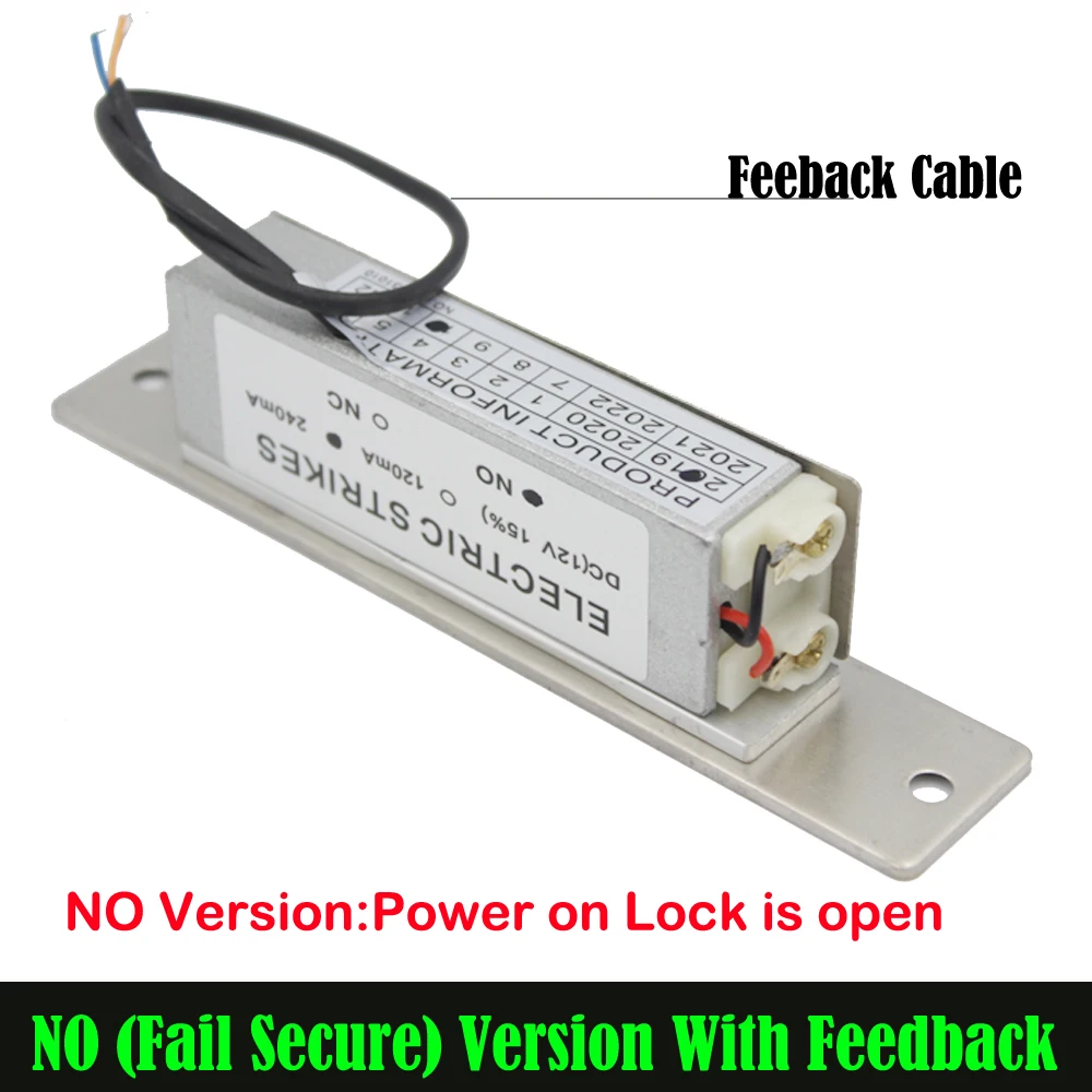 Электрический блокировочный замок из нержавеющей стали постоянный ток 12 В