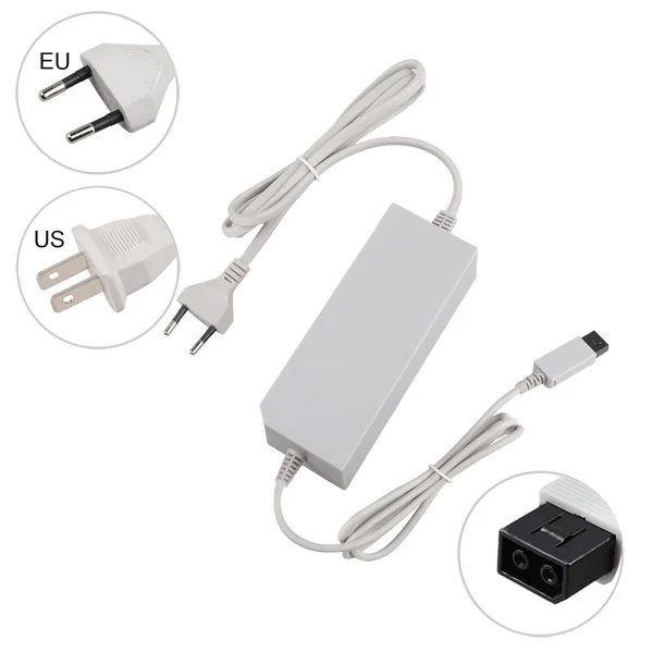 

50pcs a lot Wholesale US Plug 100-240V DC 12V 3.7A Home Wall Power Supply AC Charger Adapter Cable for Wii Console
