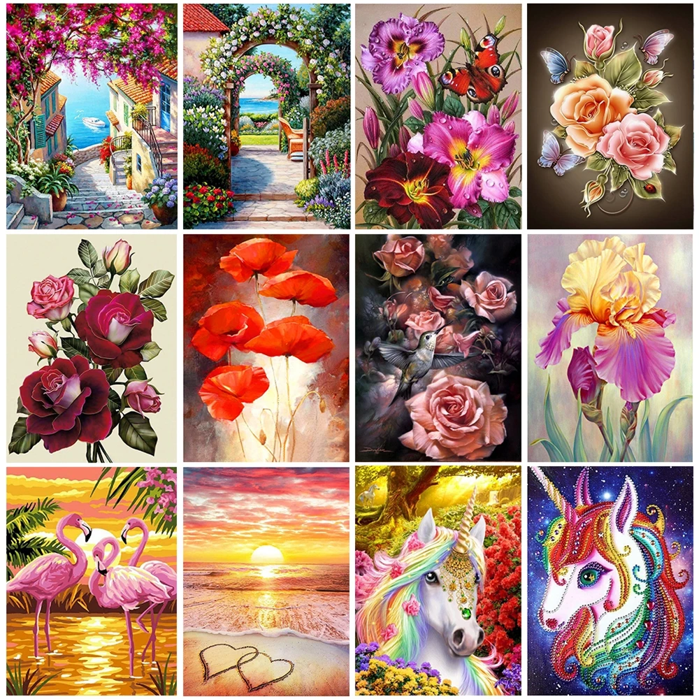 Алмазная 5D картина сделай сам Набор для вышивки крестиком с изображением цветов