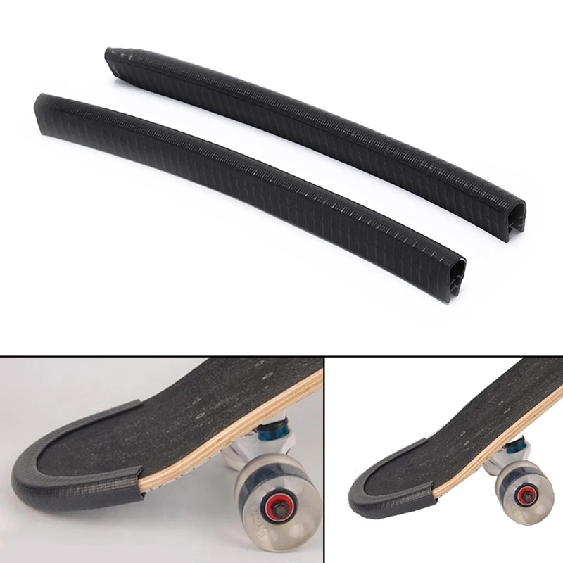 

2PCS Anti-collision Skateboard Bumper Strip Skate Board Protection Strip Skateboard Accessories